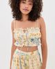 Agua Bendita Agua Bendita Vichy Ruffled Crop Top Multicolor - 2