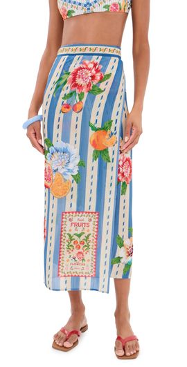Agua Bendita Agua Bendita Zinna Basket Wrap Pareo Multicolor One