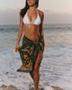 Agua Bendita Jungle Luxe Bird Cotton Silk Sarong - 1