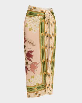 Agua Bendita Verona Printed Pareo Coverup