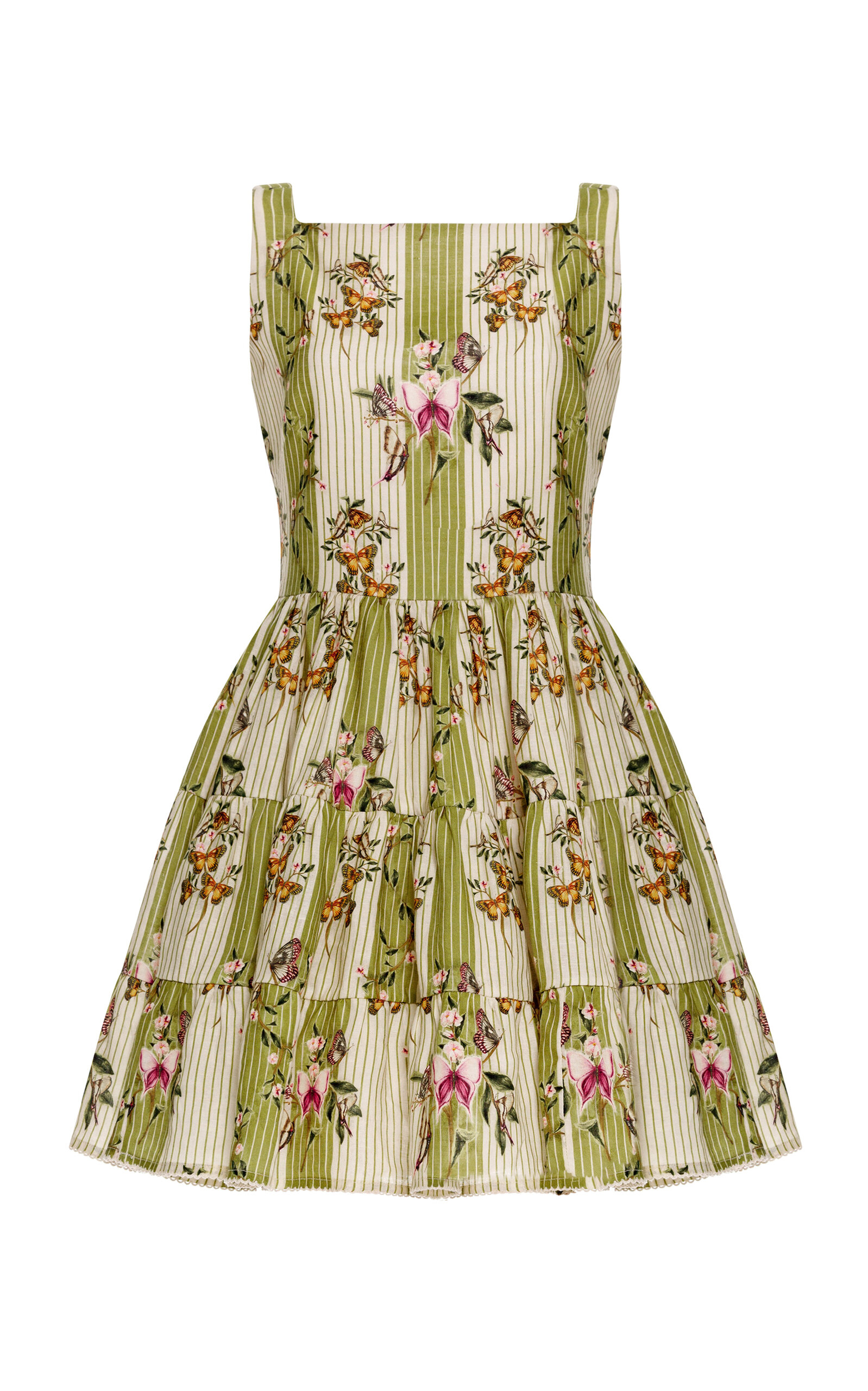 Agua by Agua Bendita Agua by Agua Bendita Abeja Mini Orquidea Linen Mini Dress