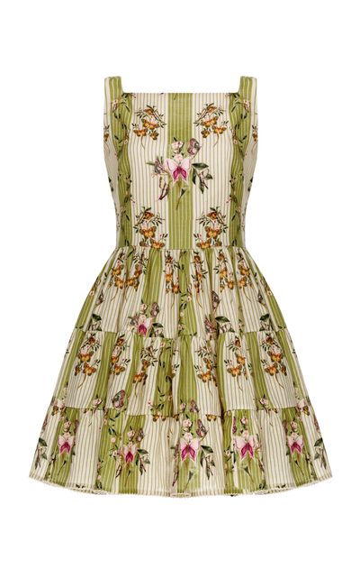 Agua by Agua Bendita Agua by Agua Bendita Abeja Mini Orquidea Linen Mini Dress