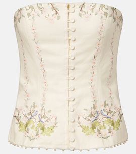 Agua by Agua Bendita Agua by Agua Bendita Abelia Anhelo floral linen corset