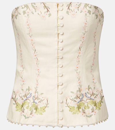 Agua by Agua Bendita Agua by Agua Bendita Abelia Anhelo floral linen corset