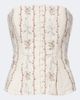 Agua by Agua Bendita Agua by Agua Bendita Abelia floral embroidered linen corset - 1