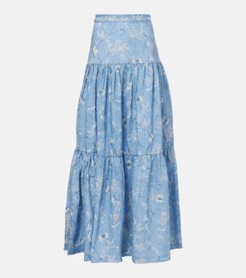 Agua by Agua Bendita Agua by Agua Bendita Anis Lymanopoda floral linen maxi skirt