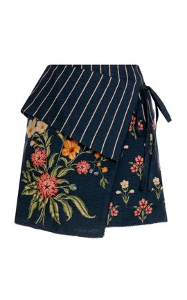 Agua by Agua Bendita Agua by Agua Bendita Arte Isolda Linen Wrap Mini Skirt