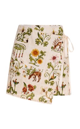 Agua by Agua Bendita Agua by Agua Bendita Arte Tristan Linen Wrap Mini Skirt
