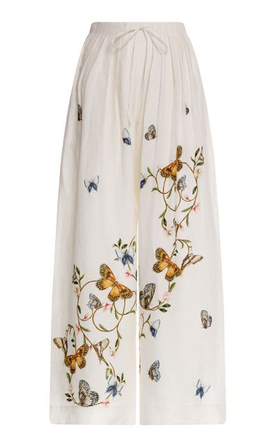 Agua by Agua Bendita Agua by Agua Bendita Cocada Orquidea Straight Leg Linen Pants