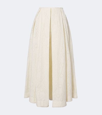 Agua by Agua Bendita Agua by Agua Bendita Delta broderie anglaise cotton maxi skirt