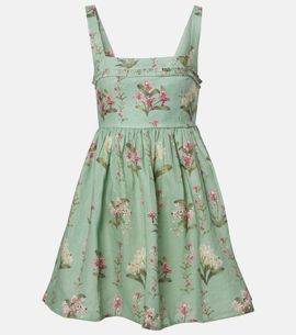 Agua by Agua Bendita Agua by Agua Bendita Hierbabuena floral linen minidress