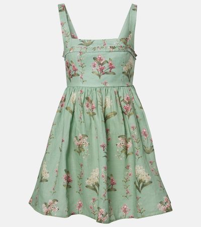 Agua by Agua Bendita Agua by Agua Bendita Hierbabuena floral linen minidress