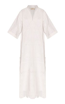 Agua by Agua Bendita Agua by Agua Bendita Joyel Embroidered Cotton Tunic Maxi Dress