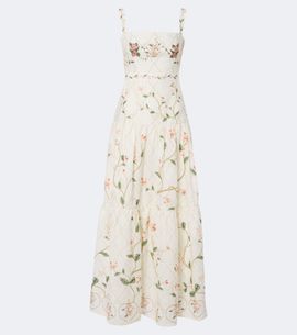 Agua by Agua Bendita Agua by Agua Bendita Lima floral embroidered linen maxi dress