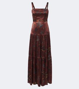 Agua by Agua Bendita Agua by Agua Bendita Lima printed satin maxi dress
