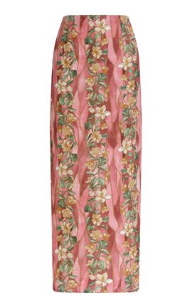Agua by Agua Bendita Agua by Agua Bendita Lirica Castillo Linen Maxi Skirt