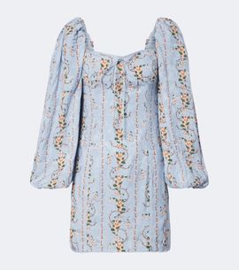 Agua by Agua Bendita Agua by Agua Bendita Lorena floral puff-sleeve minidress