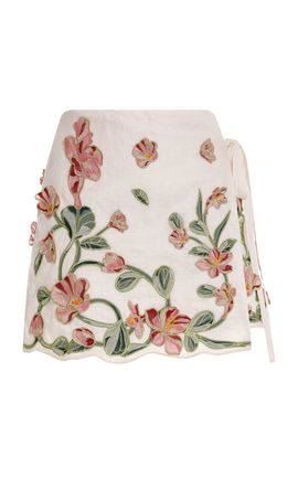 Agua by Agua Bendita Agua by Agua Bendita Luna Castillo Linen Shorts