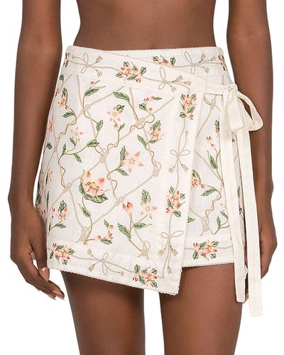Agua By Agua Bendita Agua by Agua Bendita Luna Navegante Linen Swim Cover-Up Skirt