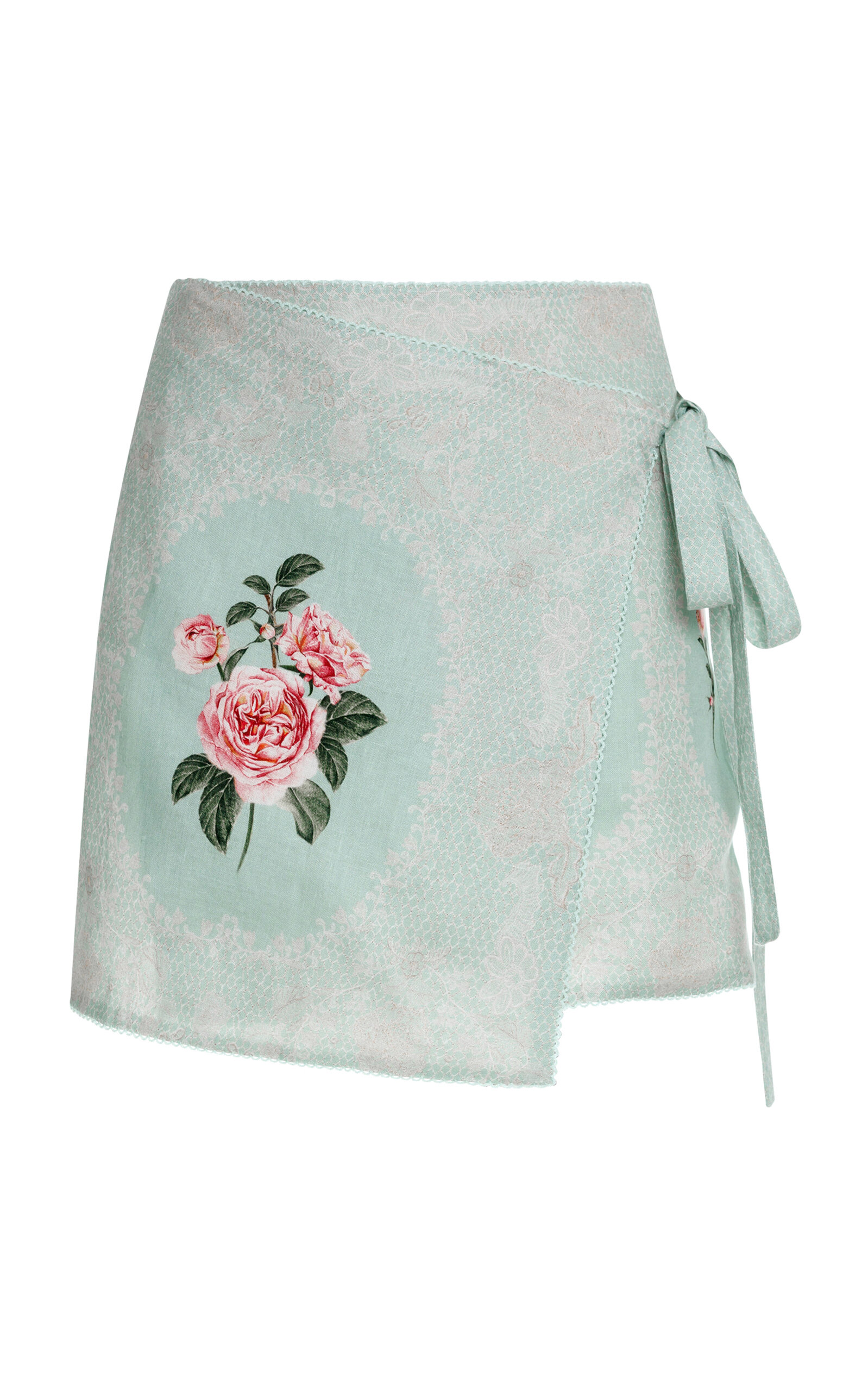 Agua by Agua Bendita Agua by Agua Bendita Luna Nostalgia Linen Mini Wrap Skirt