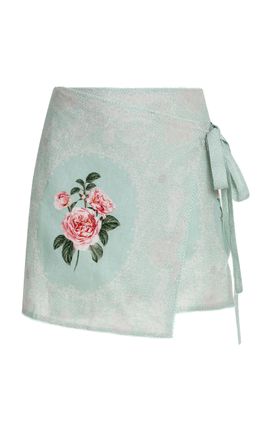 Agua by Agua Bendita Agua by Agua Bendita Luna Nostalgia Linen Mini Wrap Skirt