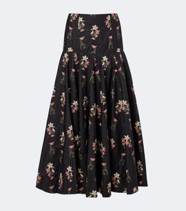 Agua by Agua Bendita Agua by Agua Bendita Nacar embroidered cotton poplin maxi skirt