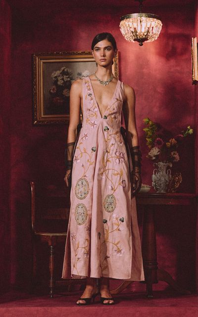 Agua by Agua Bendita Agua by Agua Bendita Rio Hechizo Linen Maxi Dress