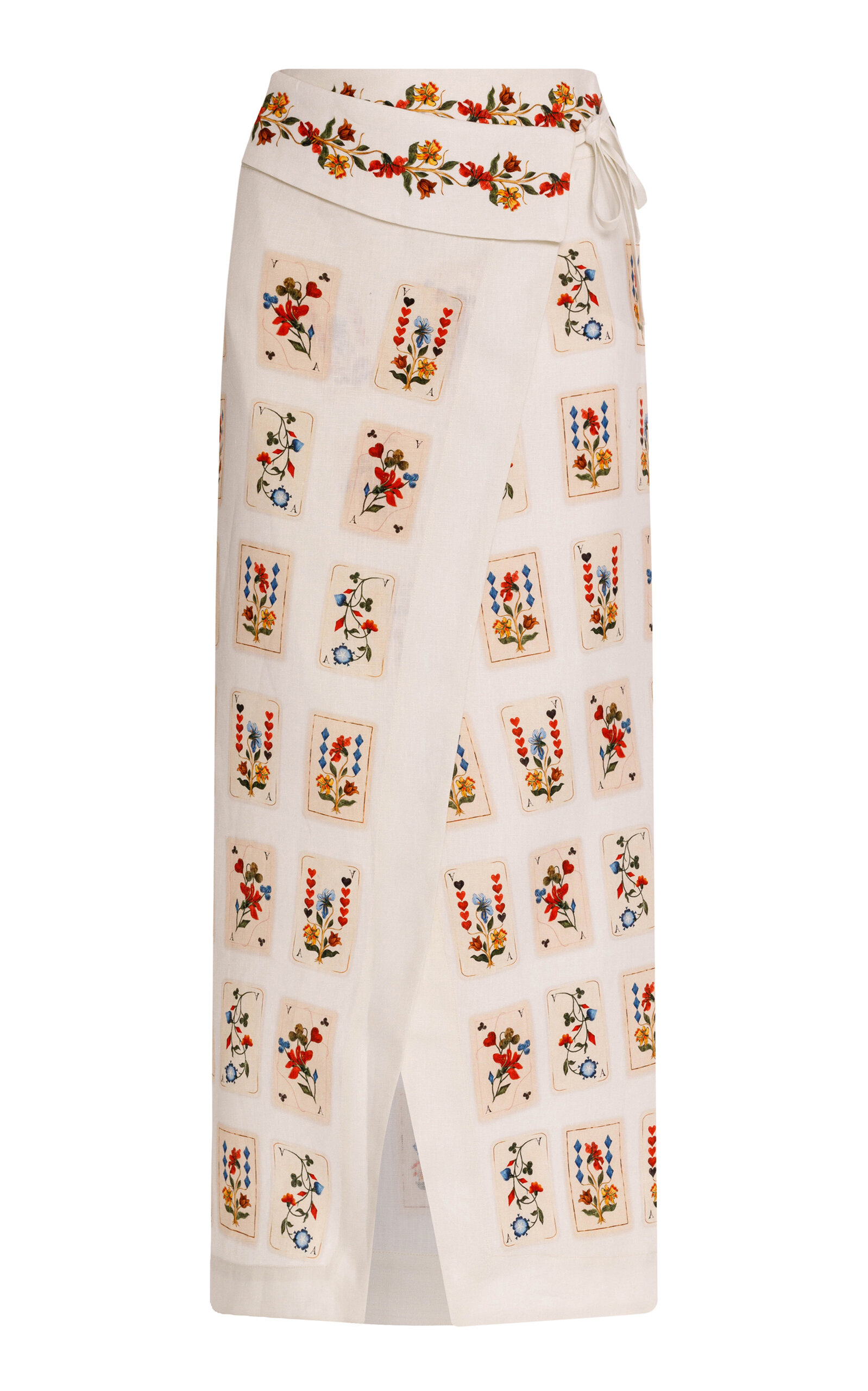 Agua by Agua Bendita Agua by Agua Bendita Tierra Hechizo Linen Maxi Wrap Skirt