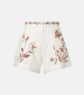 Agua by Agua Bendita Agua by Agua Bendita Toronjil floral linen shorts