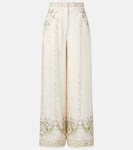 Agua by Agua Bendita Agua by Agua Bendita Tota floral linen wide-leg pants