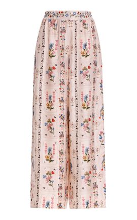Agua by Agua Bendita Agua by Agua Bendita Tota Hechizo Silk Straight Leg Pants