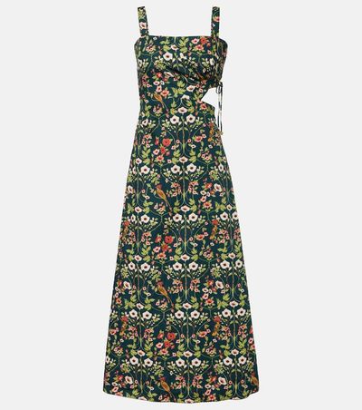 Agua by Agua Bendita Agua by Agua Bendita Verano cutout floral cotton midi dress