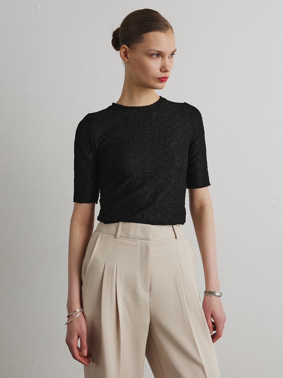 Ahre SEREIN LACE T-SHIRT [BLACK]