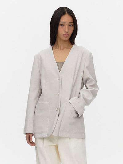 ahwe Cardi-Jacket _ Light Gray