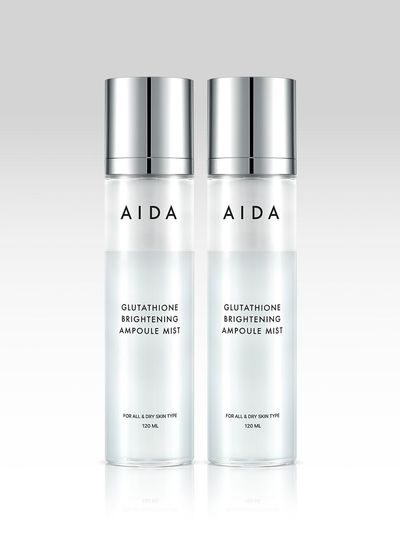 AIDA Glutathione Brightening Ampoule Mist 120ml Face Mist (2 pieces)