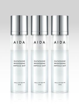 AIDA Glutathione Brightening Ampoule Mist 120ml Face Mist (Set of 3)
