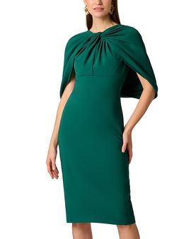 Aidan Mattox Aidan Mattox Crepe Cape Dress