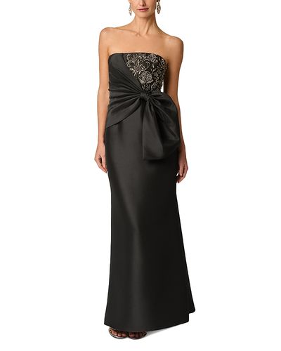 Aidan Mattox Aidan Mattox Mikado Bow Detail Strapless Dress