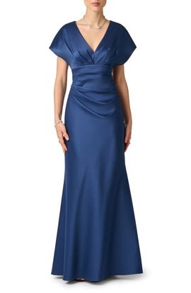 Aidan Mattox Aidan Mattox Pleated Stretch Mikado Gown