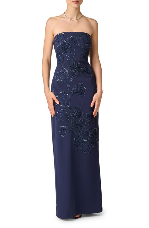 Aidan Mattox Aidan Mattox Sequin Strapless Crepe Gown