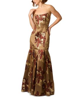 Aidan Mattox Aidan Mattox Strapless Jacquard Gown