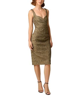 Aidan Mattox Aidan Mattox Stretch Jacquard Metallic Bodycon Dress