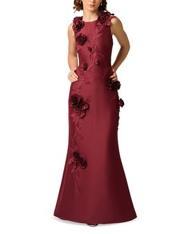 Aidan Mattox Aidan Mattox Stretch Mikado Long A Line Gown