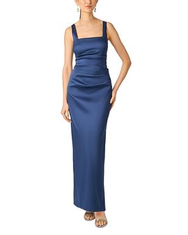 Aidan Mattox Aidan Mattox Stretch Mikado Long Dress