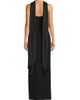 Aidan Mattox Women's Bonded Crêpe Scarf Column Gown - 5