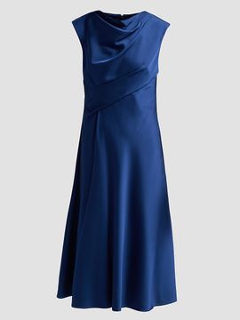 Aidan Mattox Women's Crepe Back Satin Midi Dress