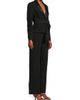 Aidan Mattox Women's Draped Stretch-Crepe Tuxedo-Style Jumpsuit - 4