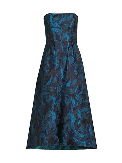 Aidan Mattox - Women's Floral Jacquard Fit & Flare Cocktail Dress