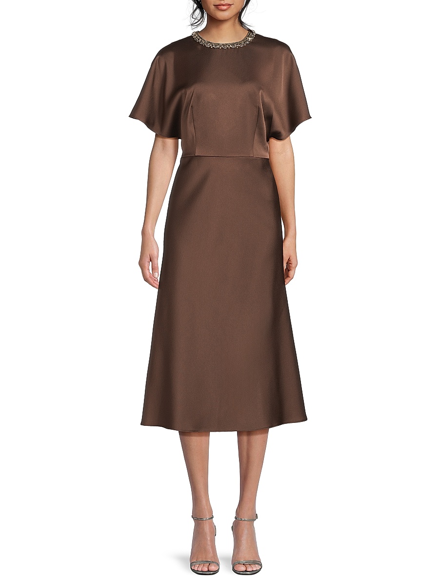 white christmas dresses Aidan Mattox Cap Sleeve Embellished Mini Dress – New Yorker's Apparel main image 1
