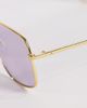Aire AIRE altair angular 70s aviator sunglasses in gold with lilac lens - 2
